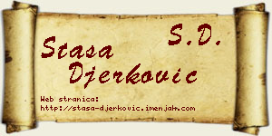 Staša Đerković vizit kartica